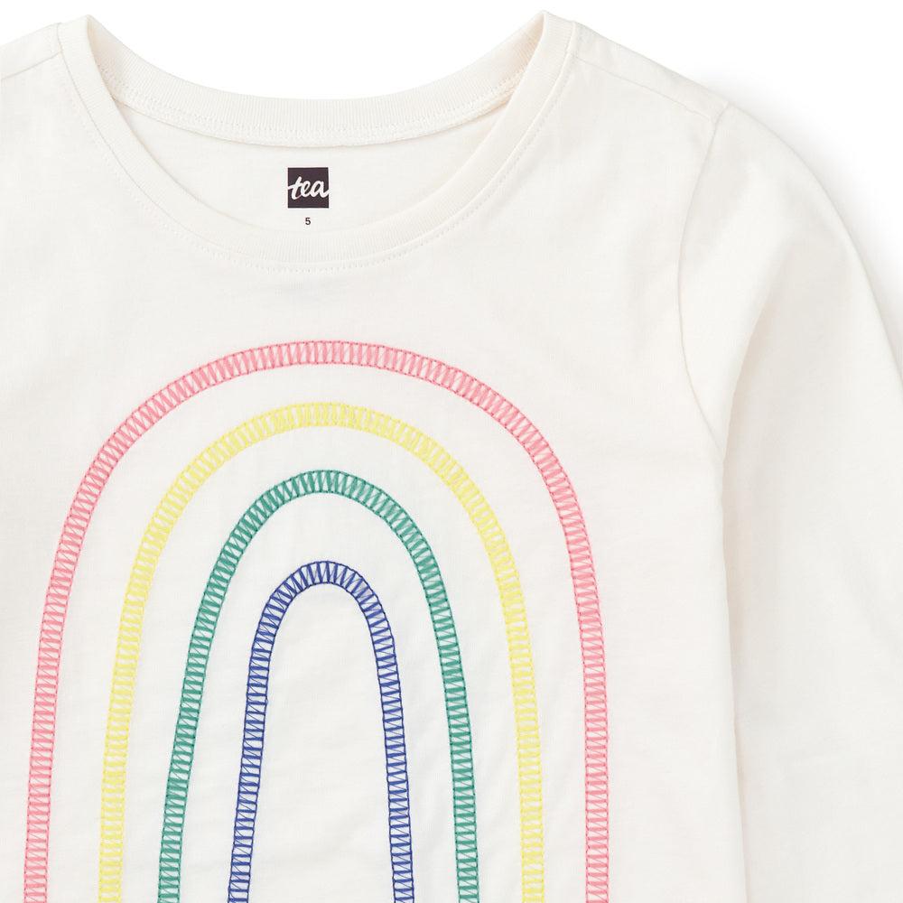 Embroidered Rainbow Tee