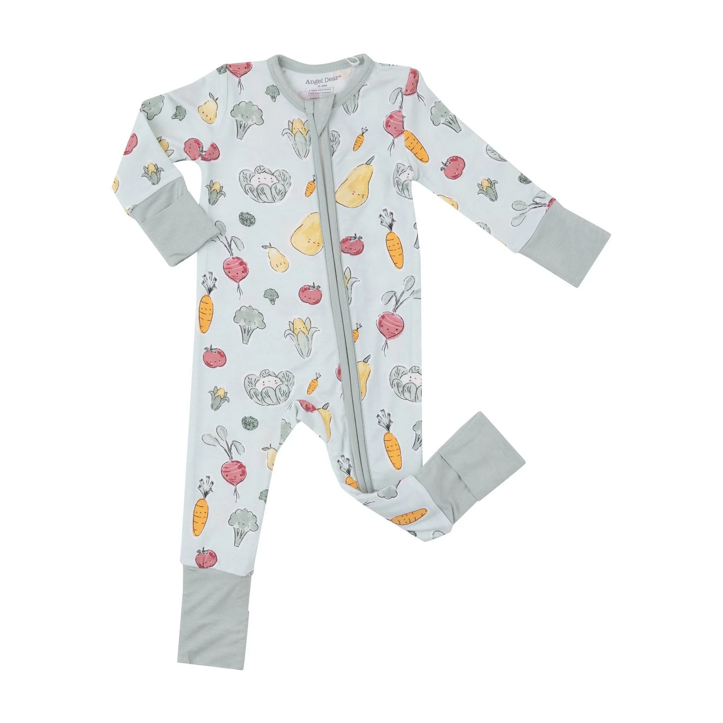 Watercolor Baby Veggies Romper