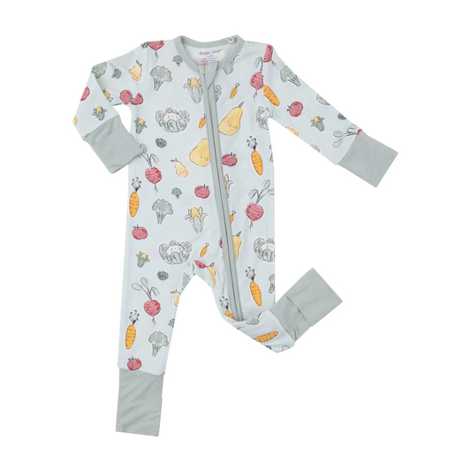 Watercolor Baby Veggies Romper