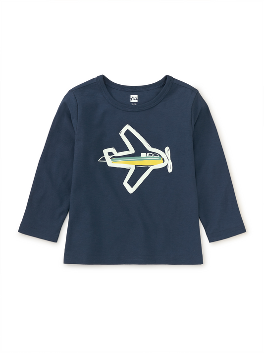 Whale Blue Glow Plane Tee