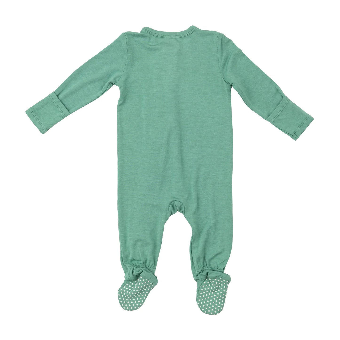 Malachite Green Zipper Footie