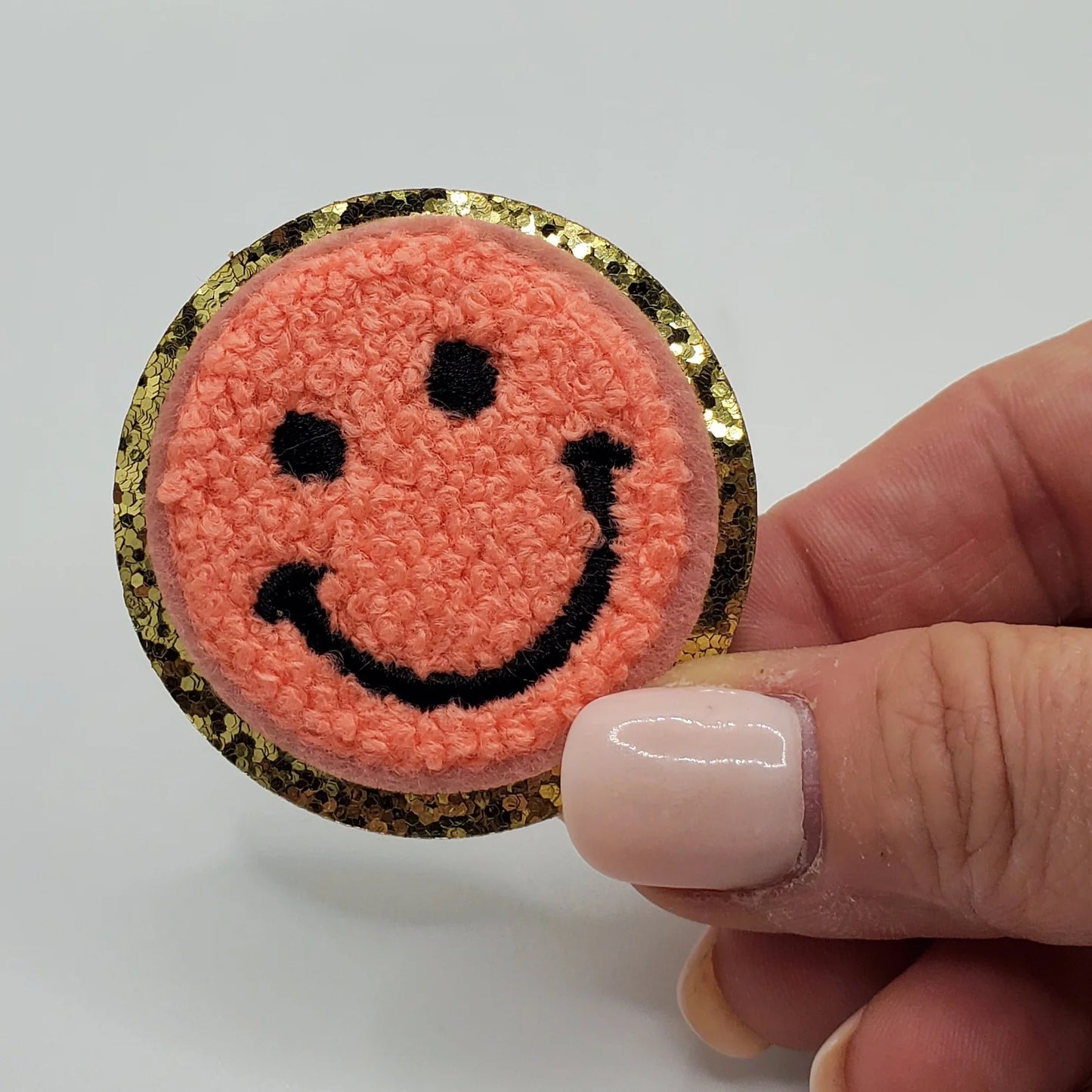 Smile Face Chenille Patch