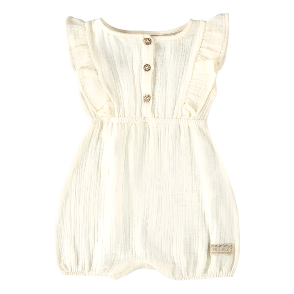 Ivory Muslin Wing Romper