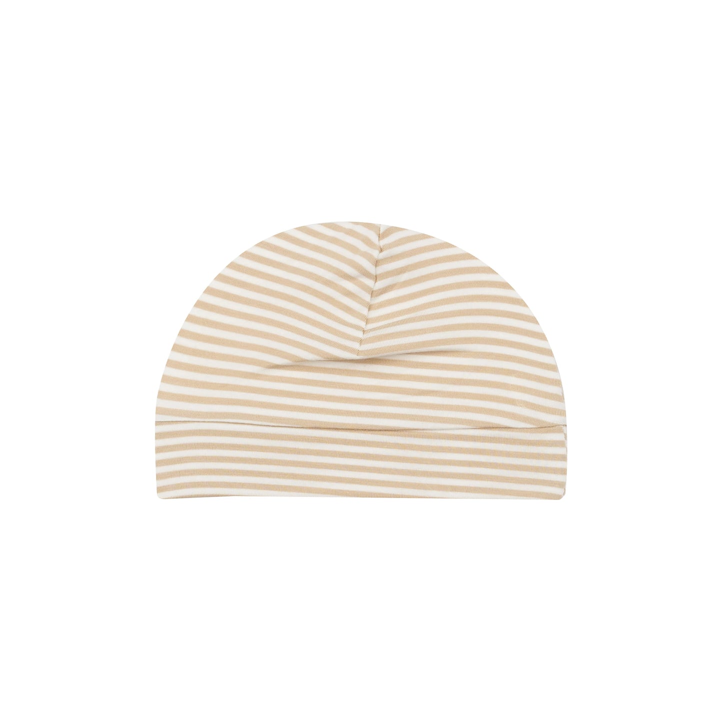 Beige Stripe Beanie Hat