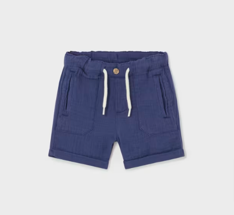 Ink Blue Muslin Shorts