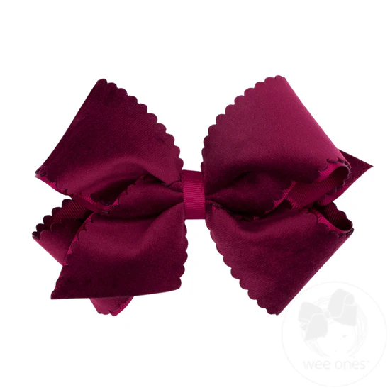 Mini Velvet Scallop Bow