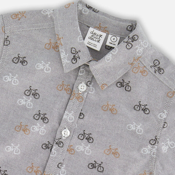 Printed Bicycle Short Sleeve Shirt