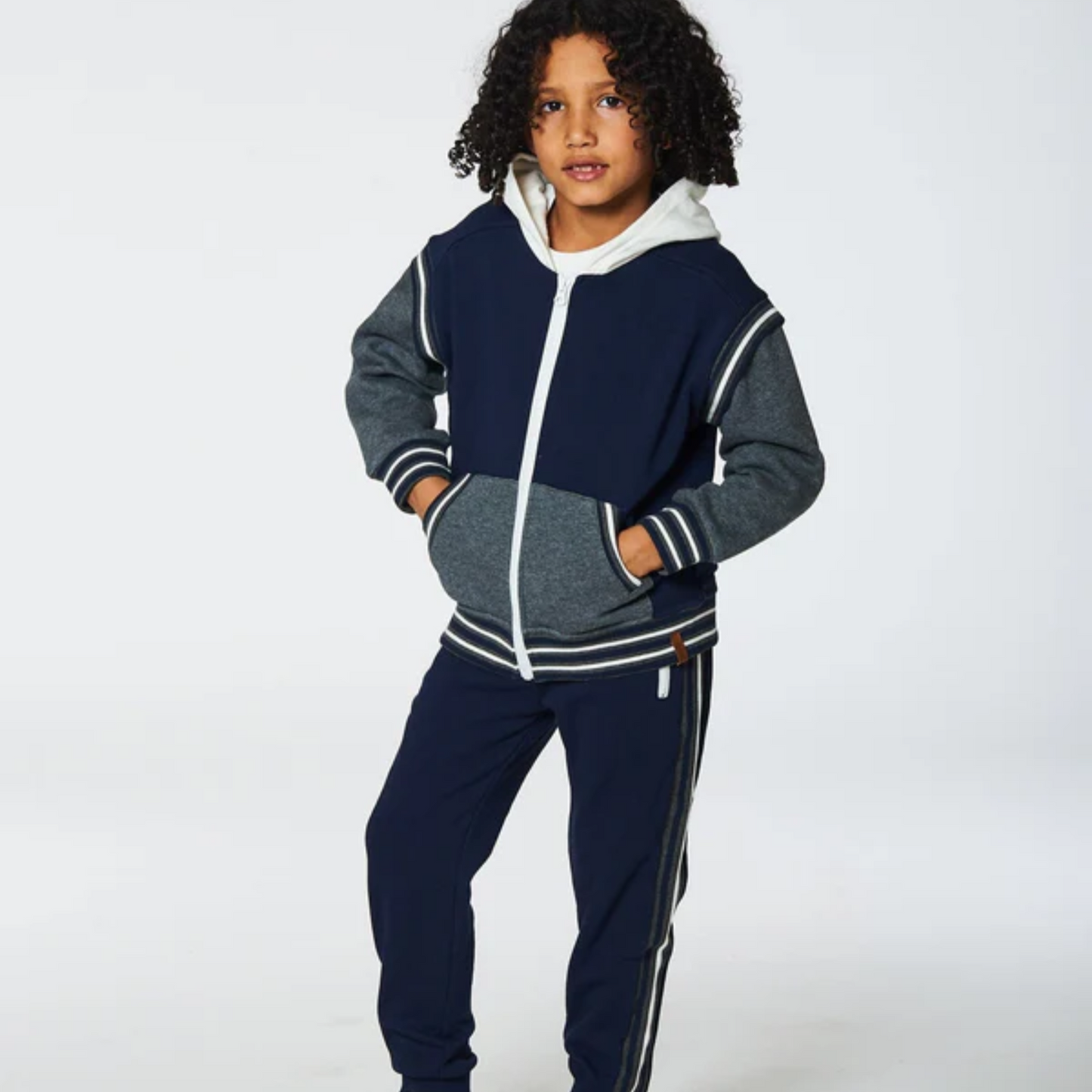 Peacoat Contrast Fleece Pants