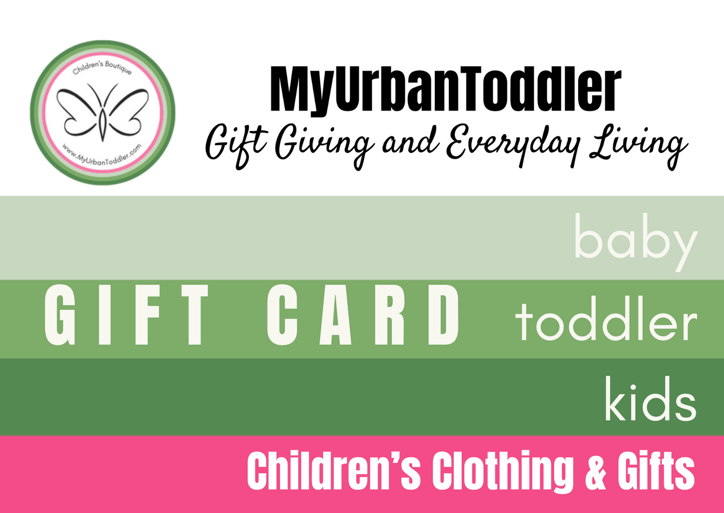 Gift Card for My Urban Toddler