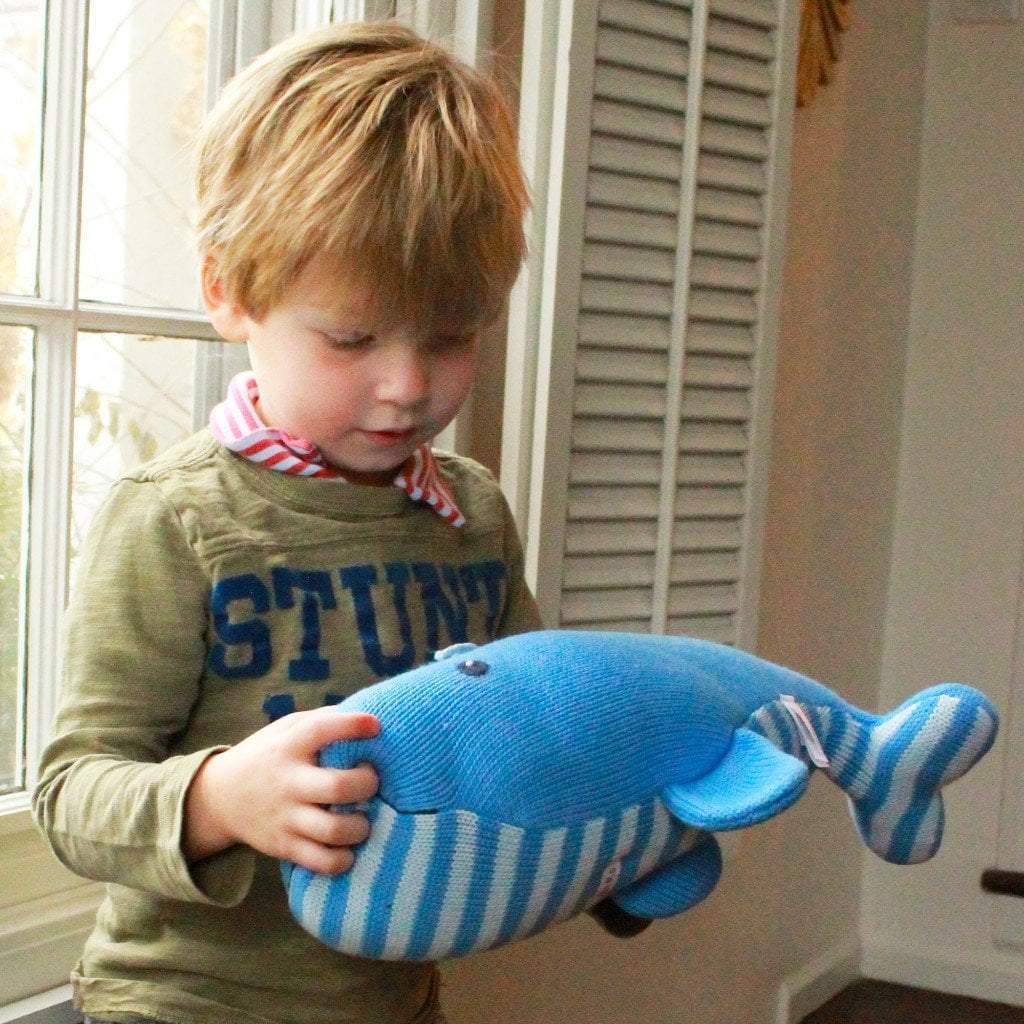 Hand Knit 14 Inch Whale