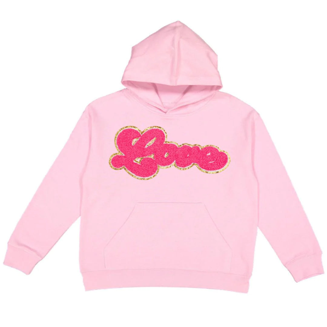 Love Script Patch Valentine's Day Hoodie