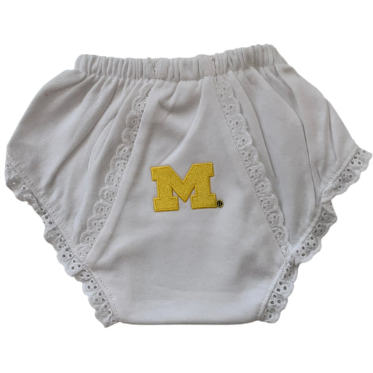 White Eyelet Michigan Diaper Cover