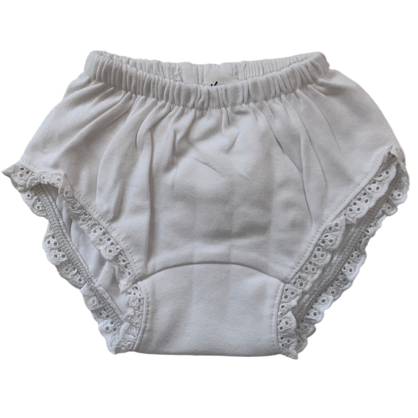 White Eyelet Michigan Diaper Cover