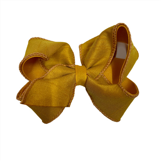 Gold Medium Dupioni Bow