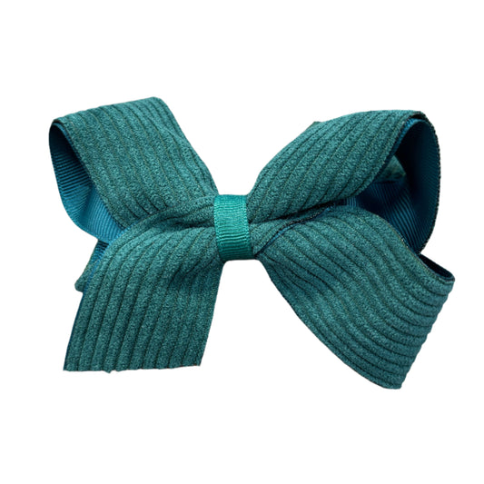 Forest Green Medium Corduroy Bow