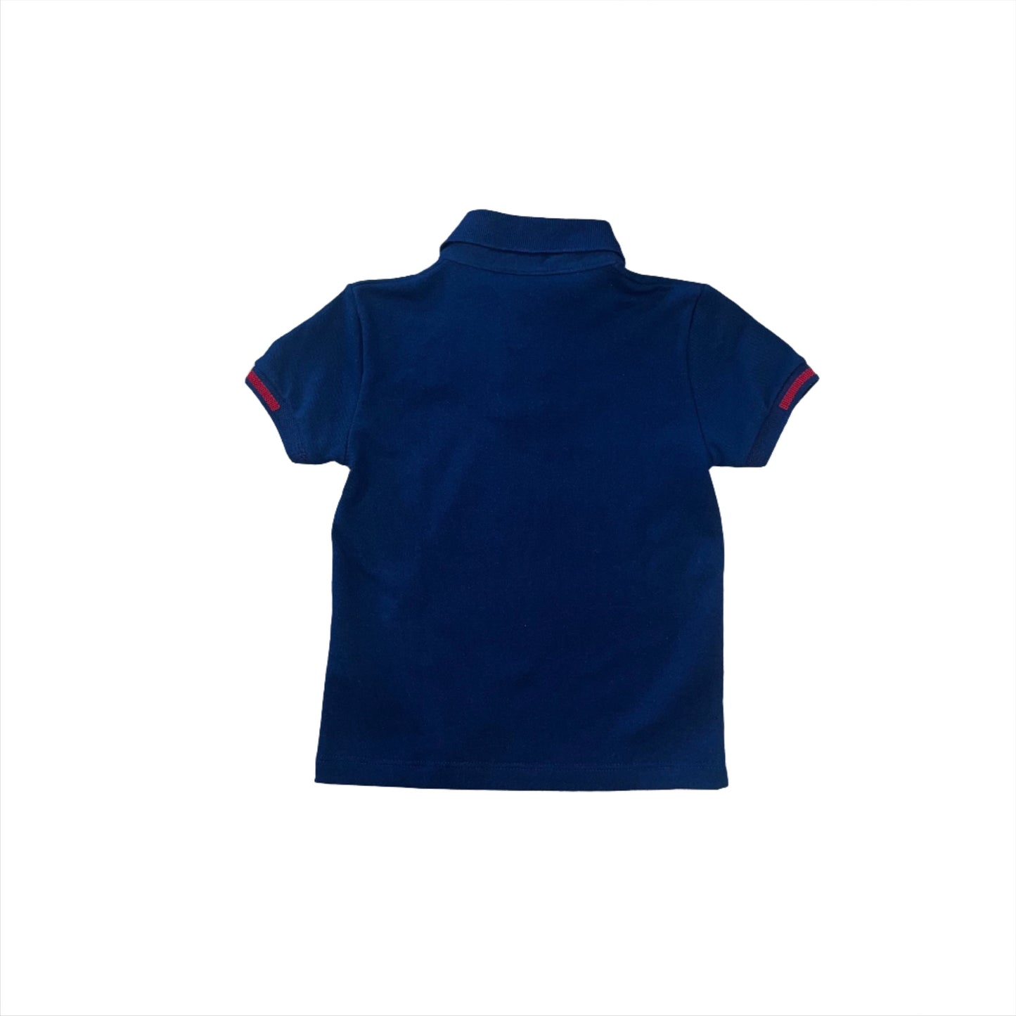 Navy Polo with Red Trim Sleeve