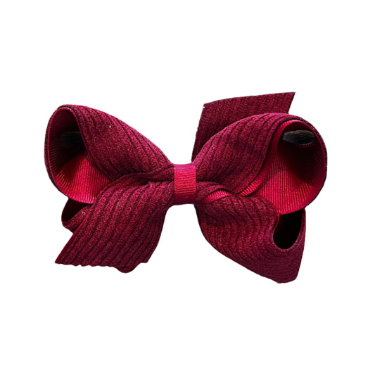 Crimson Medium Corduroy Bow