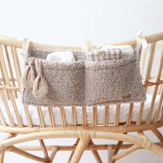 Taupe Teddy Baby Crib Organizer