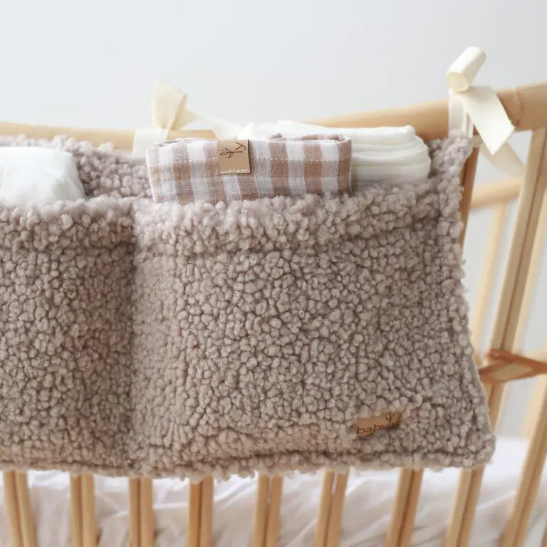 Taupe Teddy Baby Crib Organizer