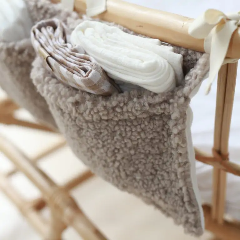 Taupe Teddy Baby Crib Organizer