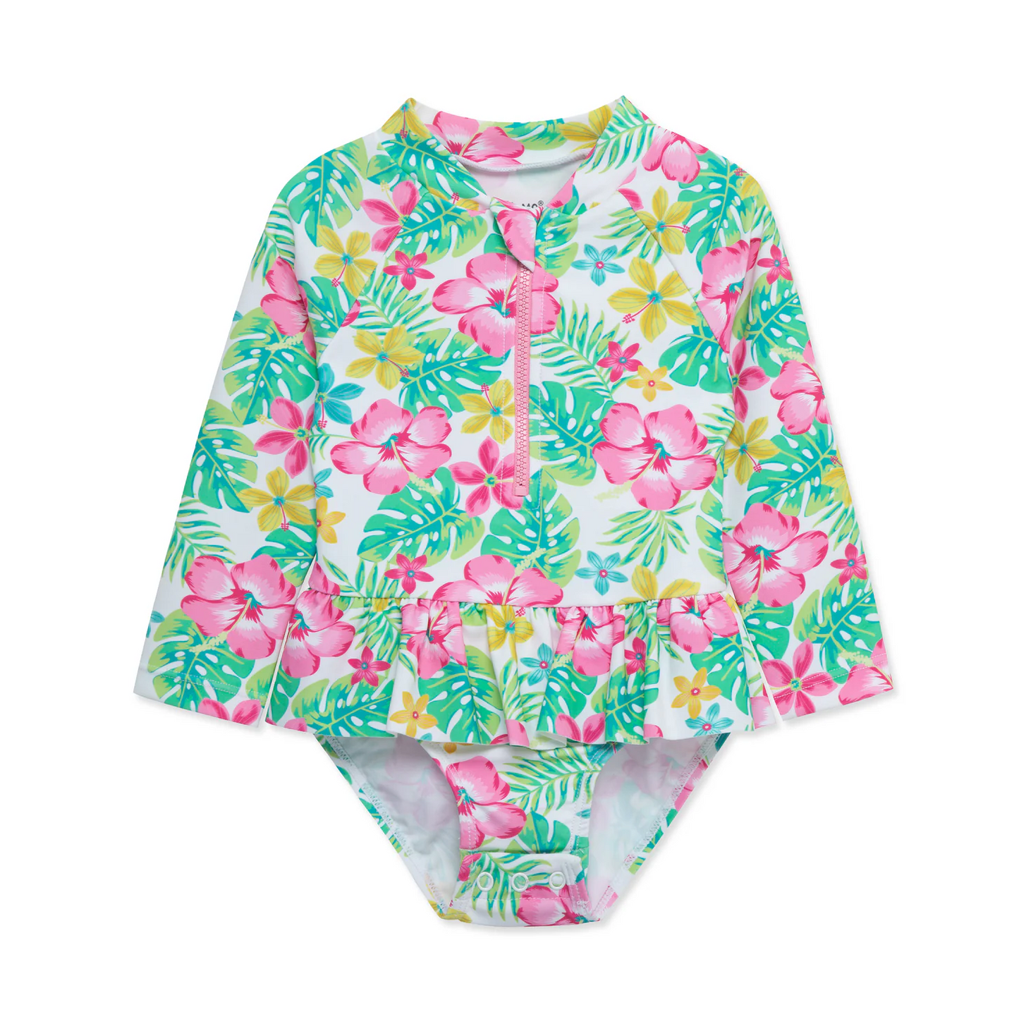 Tropical Rash Guard Toddler Swim Suit