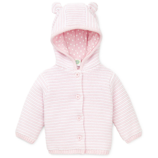 Little Me Pink Knit Button Cardigan