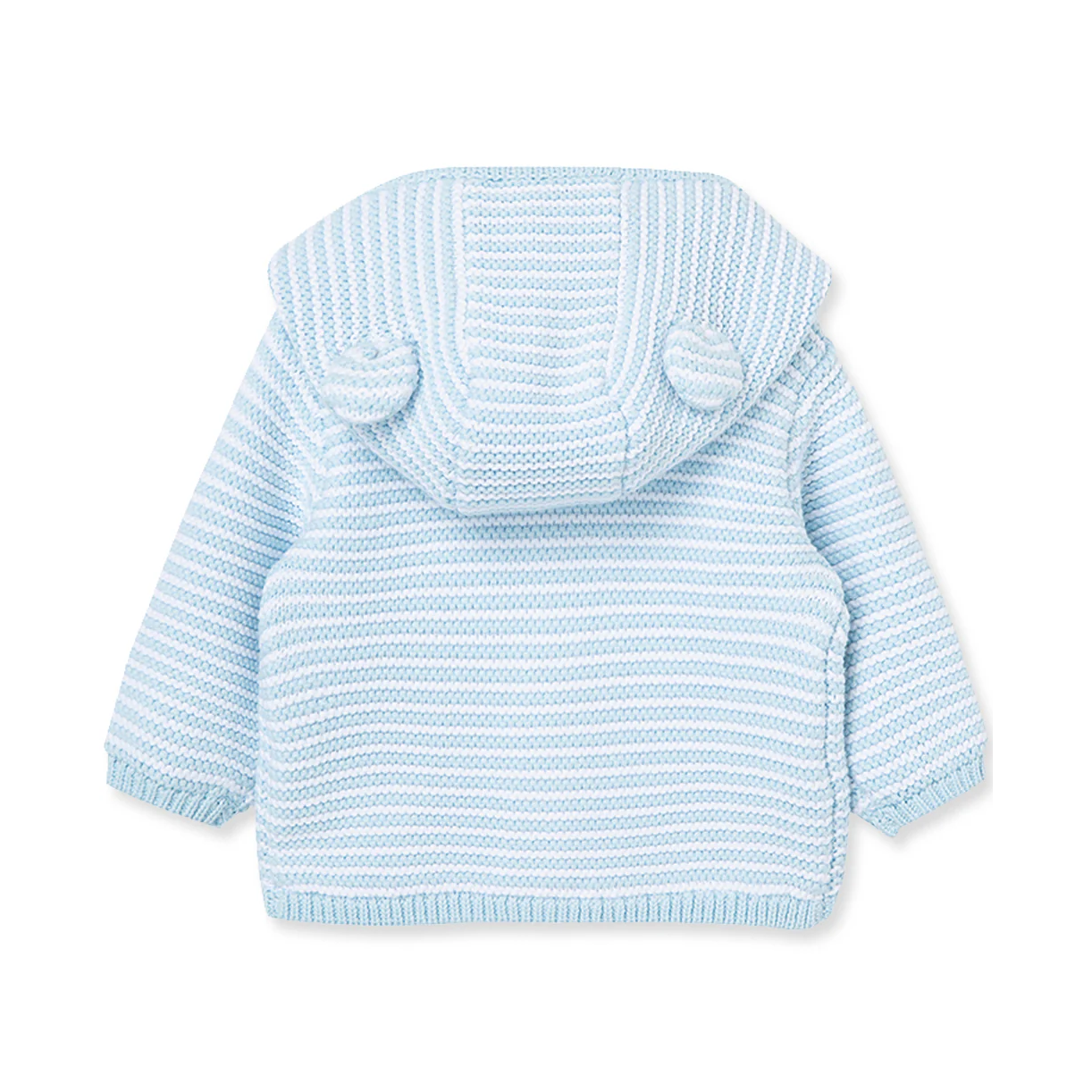 Little Me Blue Knit Button Up Cardigan