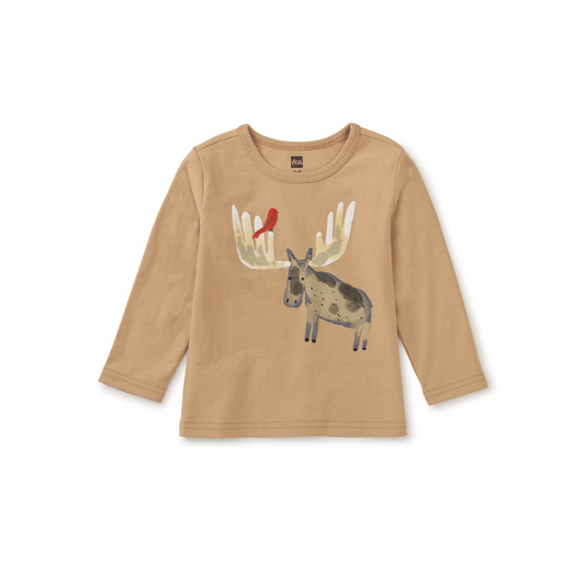 Balsa Wood Moose and Bird Tee