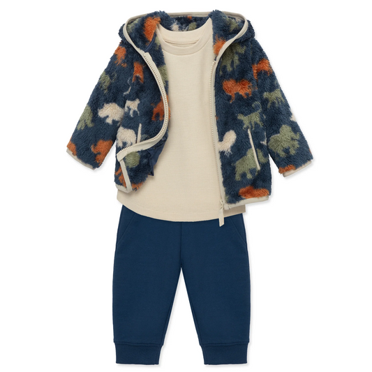 Blue Safari Sherpa Set (Toddler)