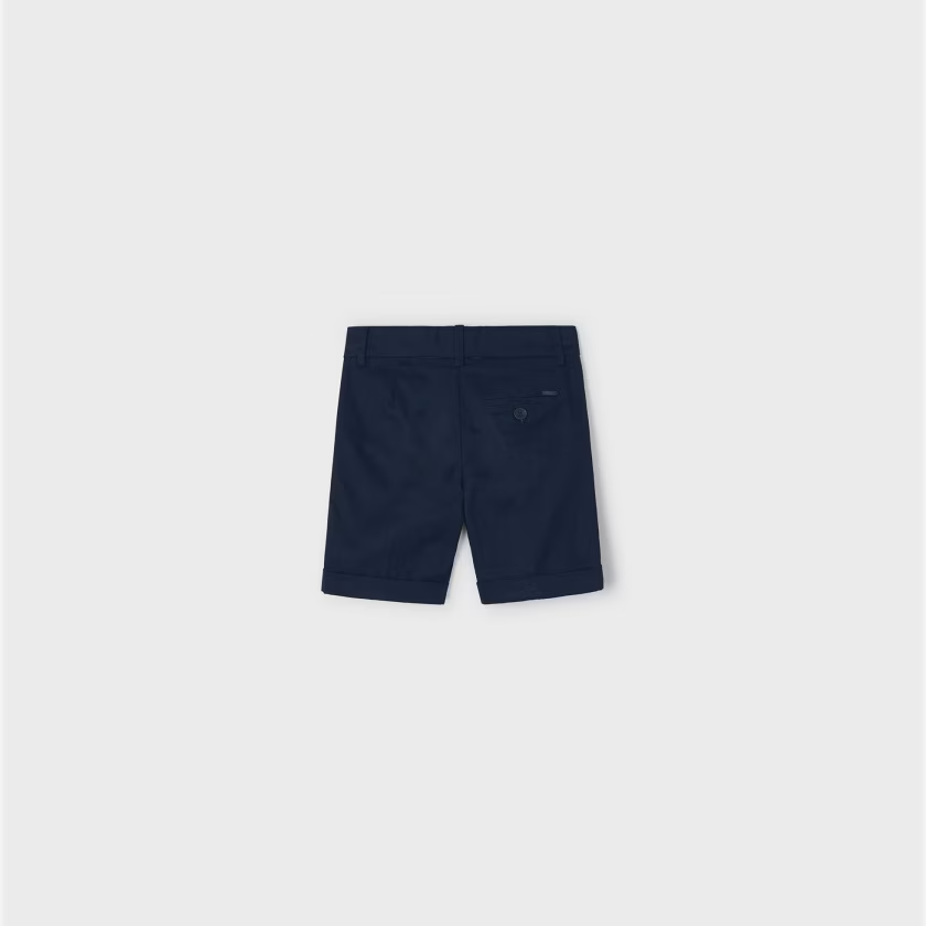 Navy Mix Suiting Bermuda Shorts