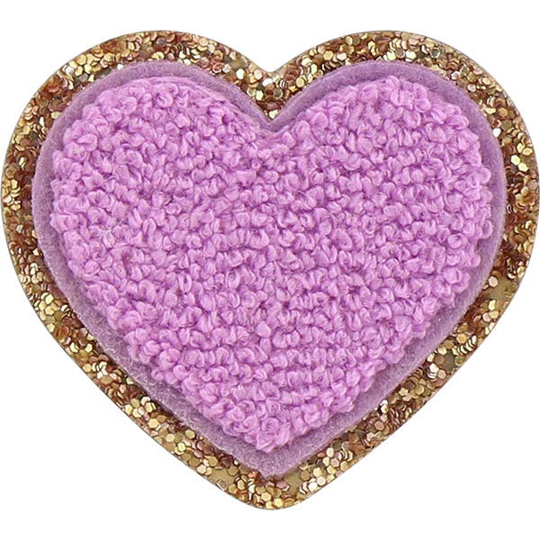 Large Chenille Heart Patches