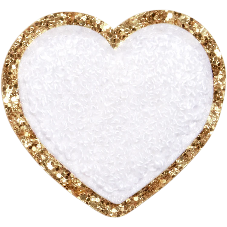 Large Chenille Heart Patches