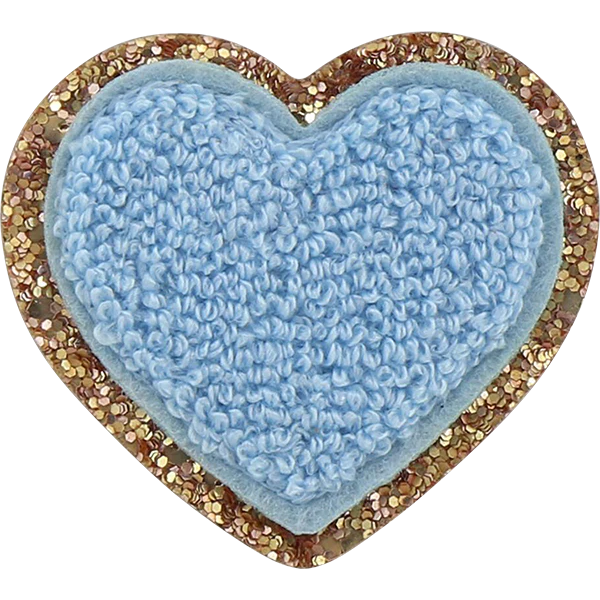 Large Chenille Heart Patches