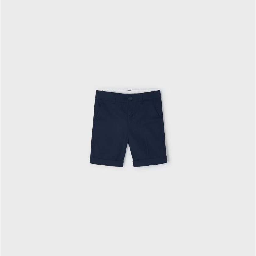 Navy Mix Suiting Bermuda Shorts