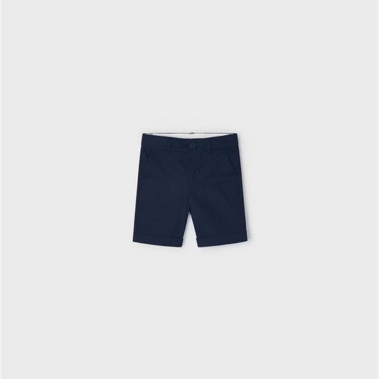 Navy Mix Suiting Bermuda Shorts