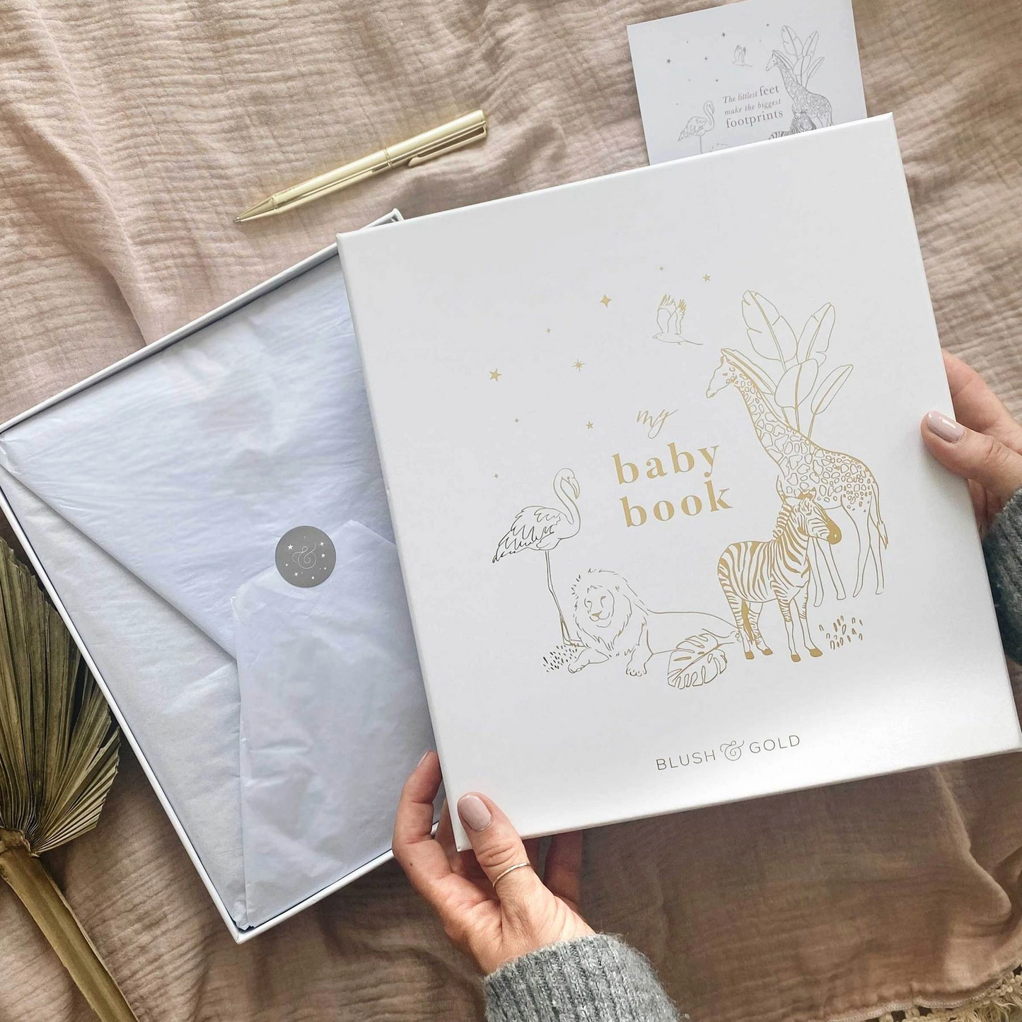 Safari-Themed Luxury Keepsake Baby Memory Book