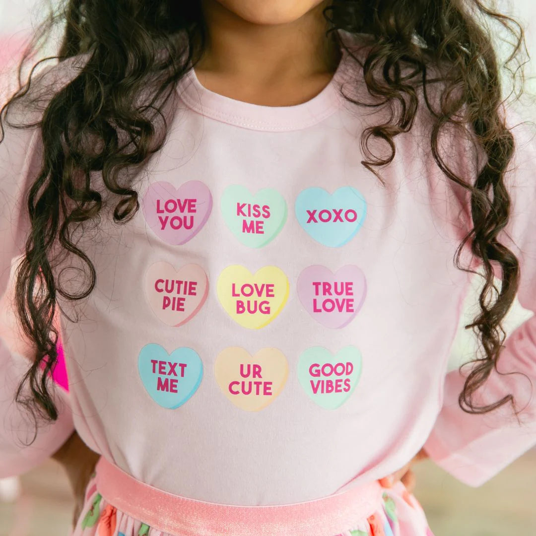 Candy Hearts Valentine Long Sleeve Shirt