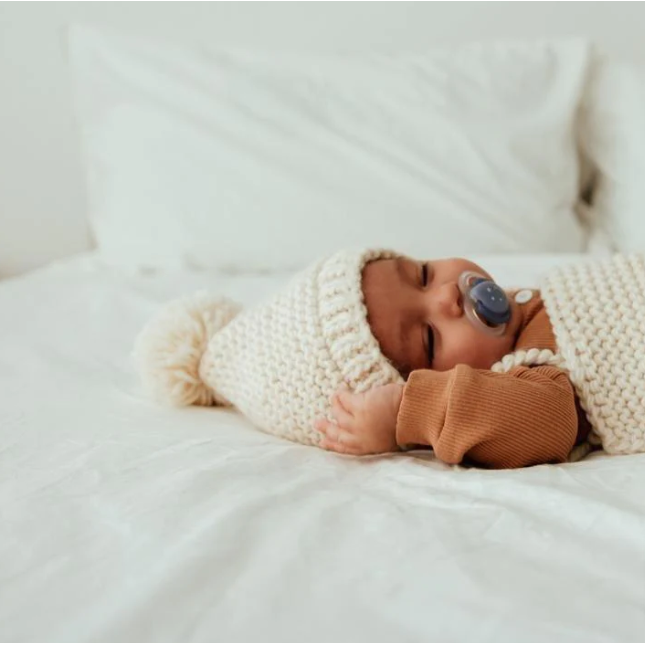 Natural Garter Stitch Bonnet