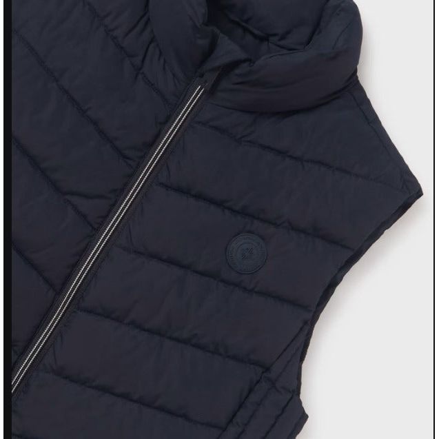 Navy Chevron Padded Vest