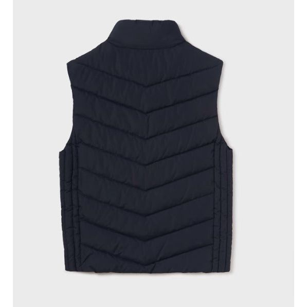 Navy Chevron Padded Vest