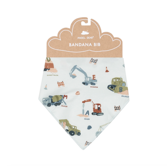 Construction Alphabet Bandana Bib