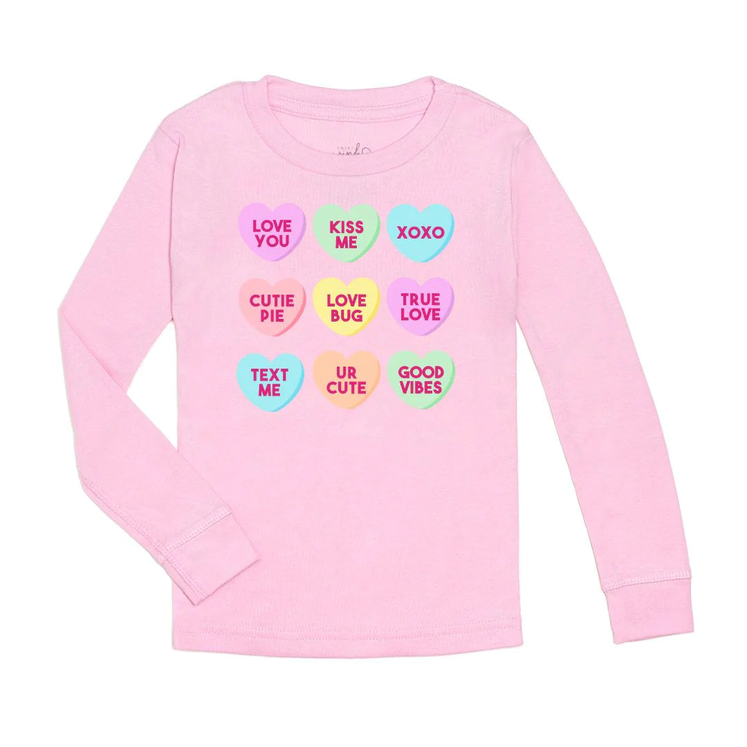 Candy Hearts Valentine Long Sleeve Shirt