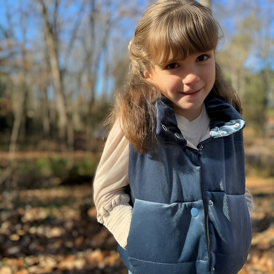 Parker Vest in Cerulean (Girl)