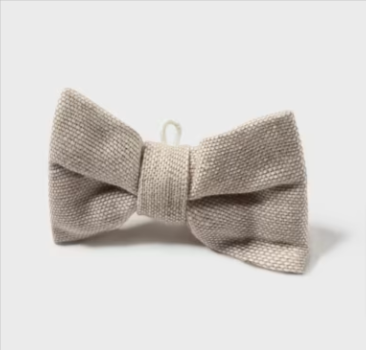 White Shirt Tan Bow Tie