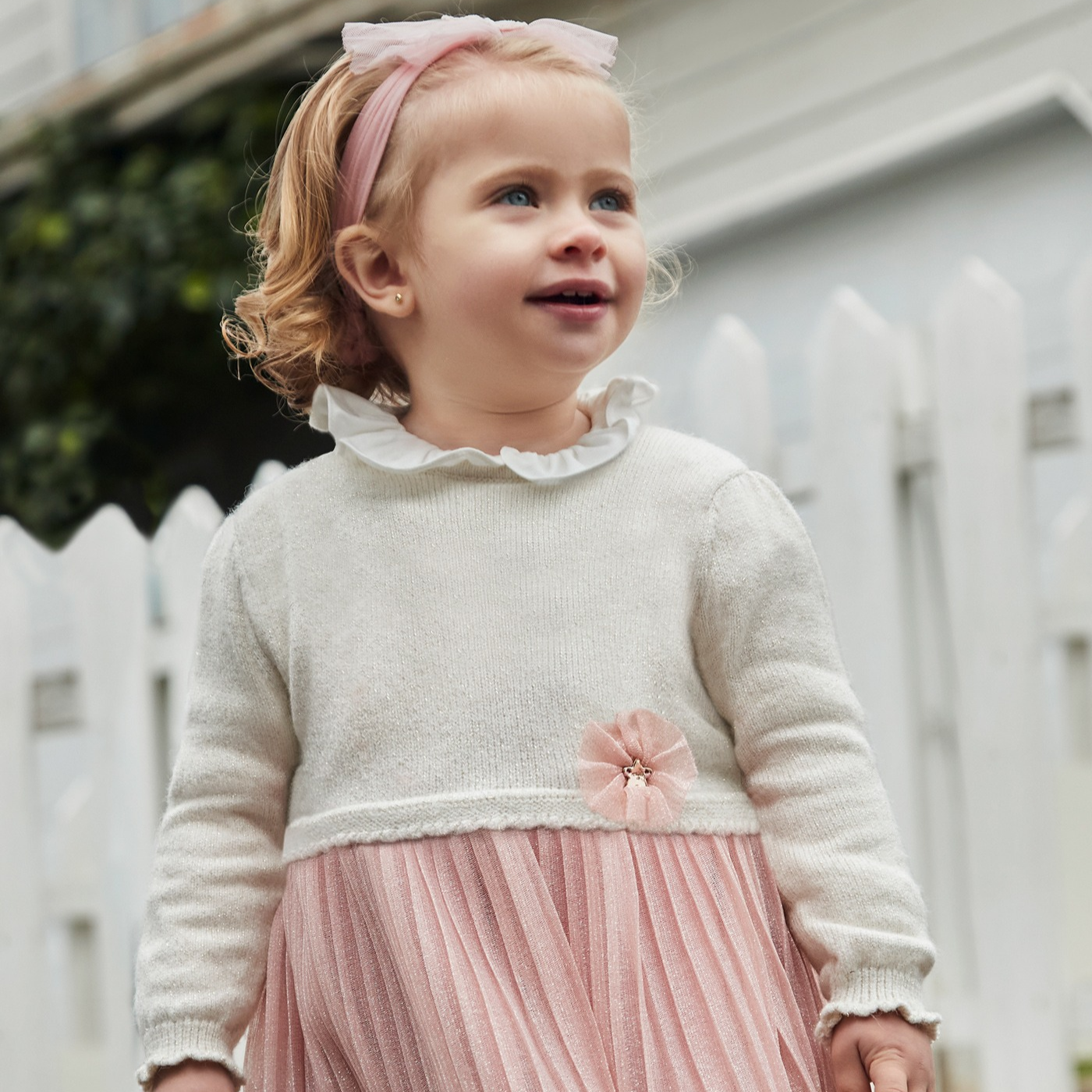 Blush Pleated Dress