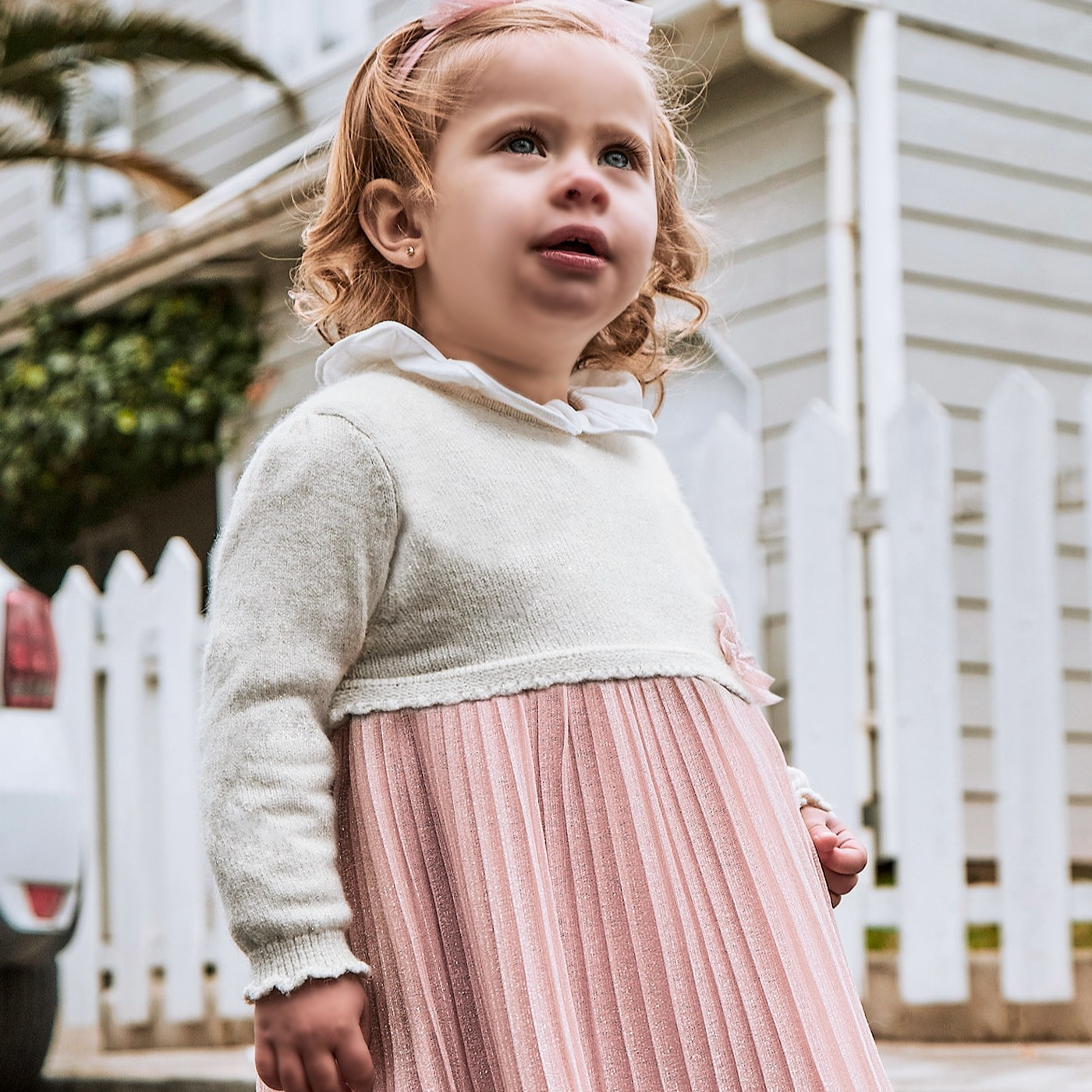 Blush Pleated Dress