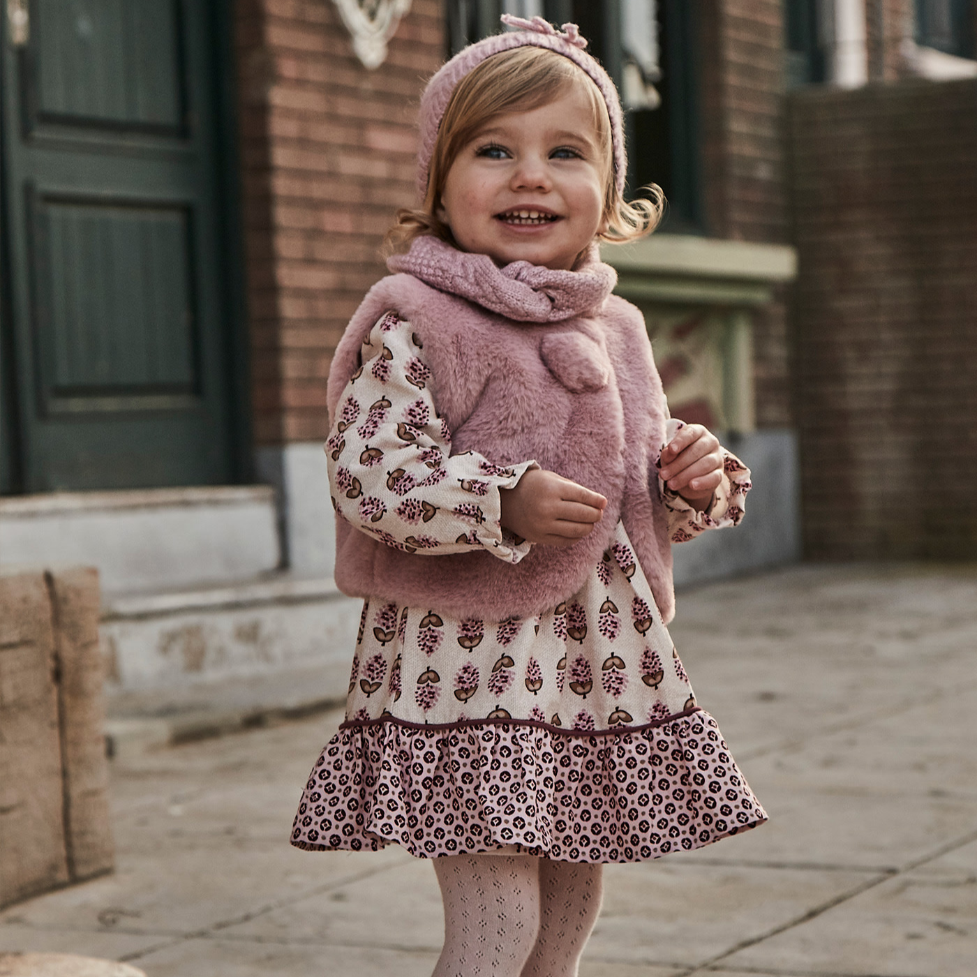 Rose Petal Printed Dress