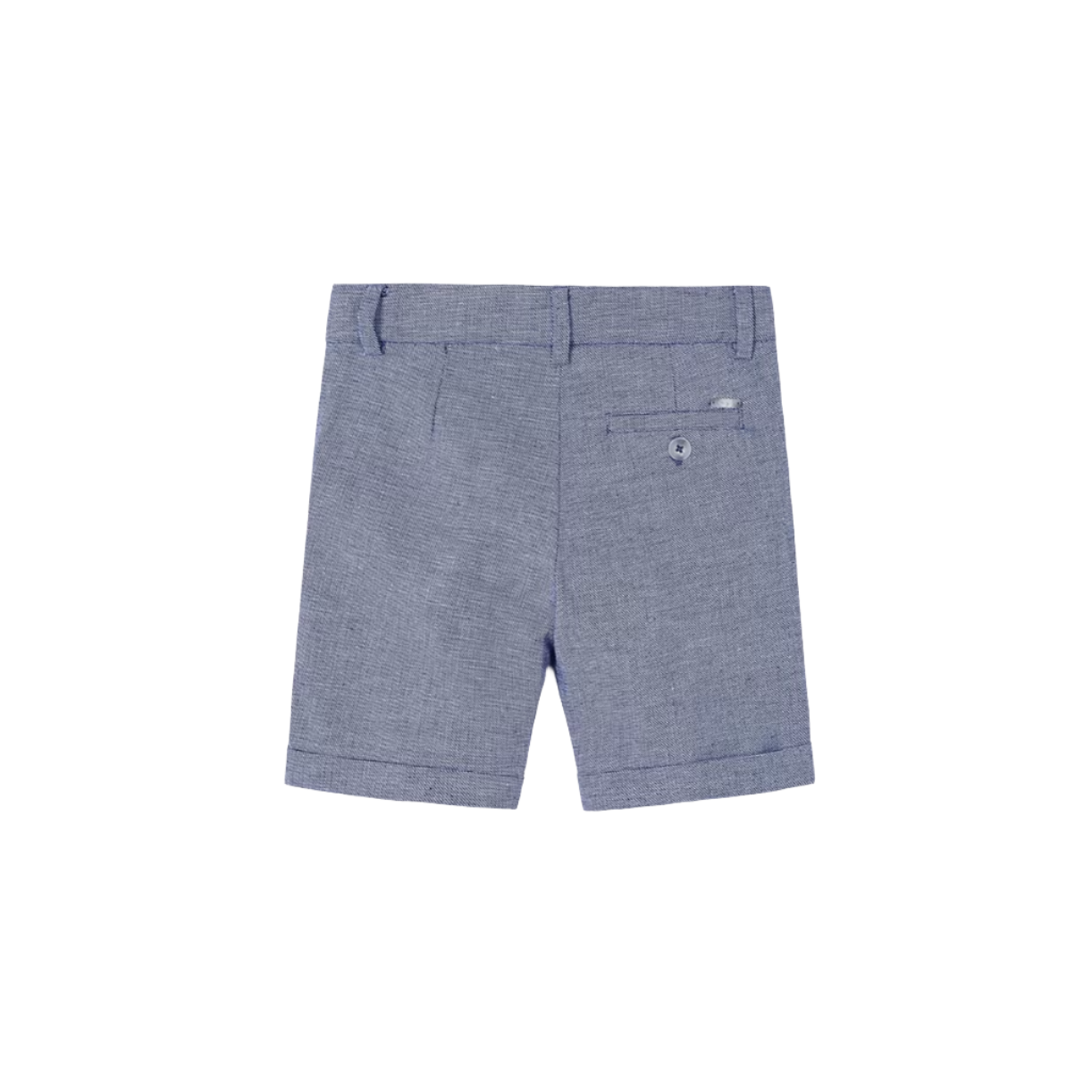 Blue Linen Shorts