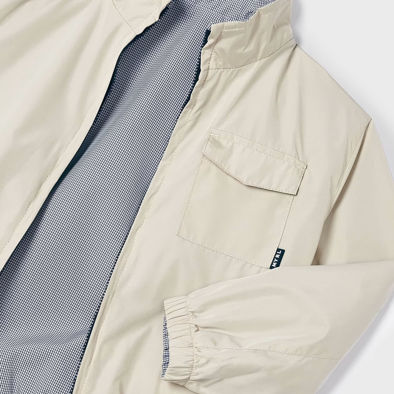 Tan Reversible Windbreaker