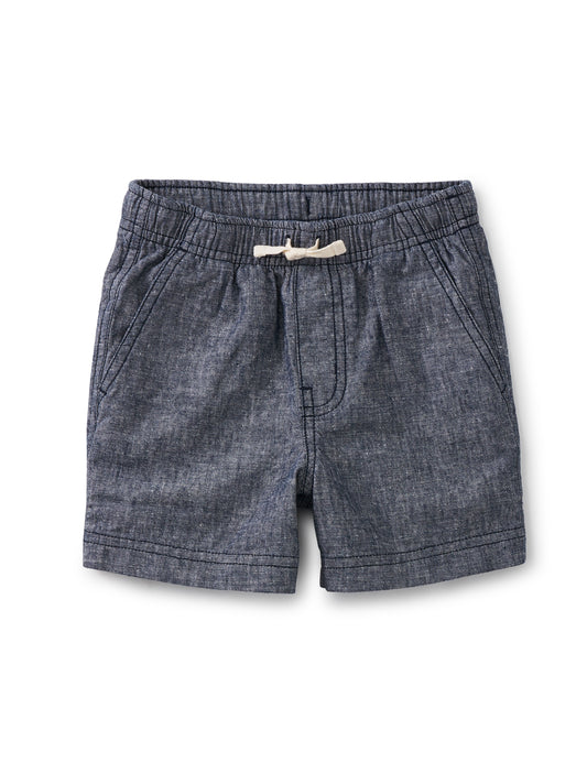 Indigo Chambray Shorts